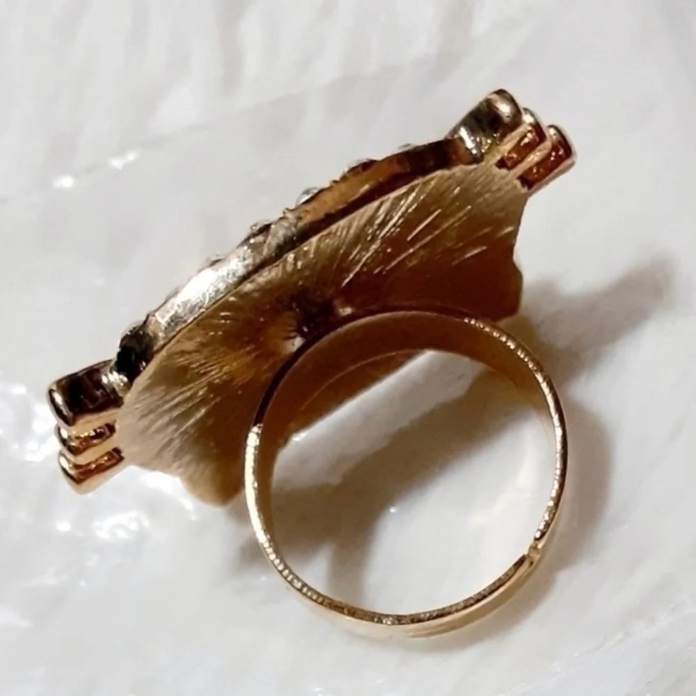 Rhinestone Jeweled Kitty Cat Ring